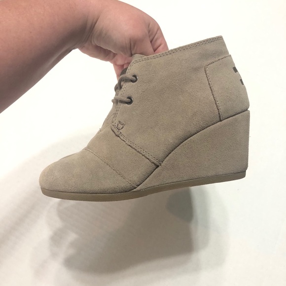 Toms Suede Wedge Booties - Picture 4 of 7